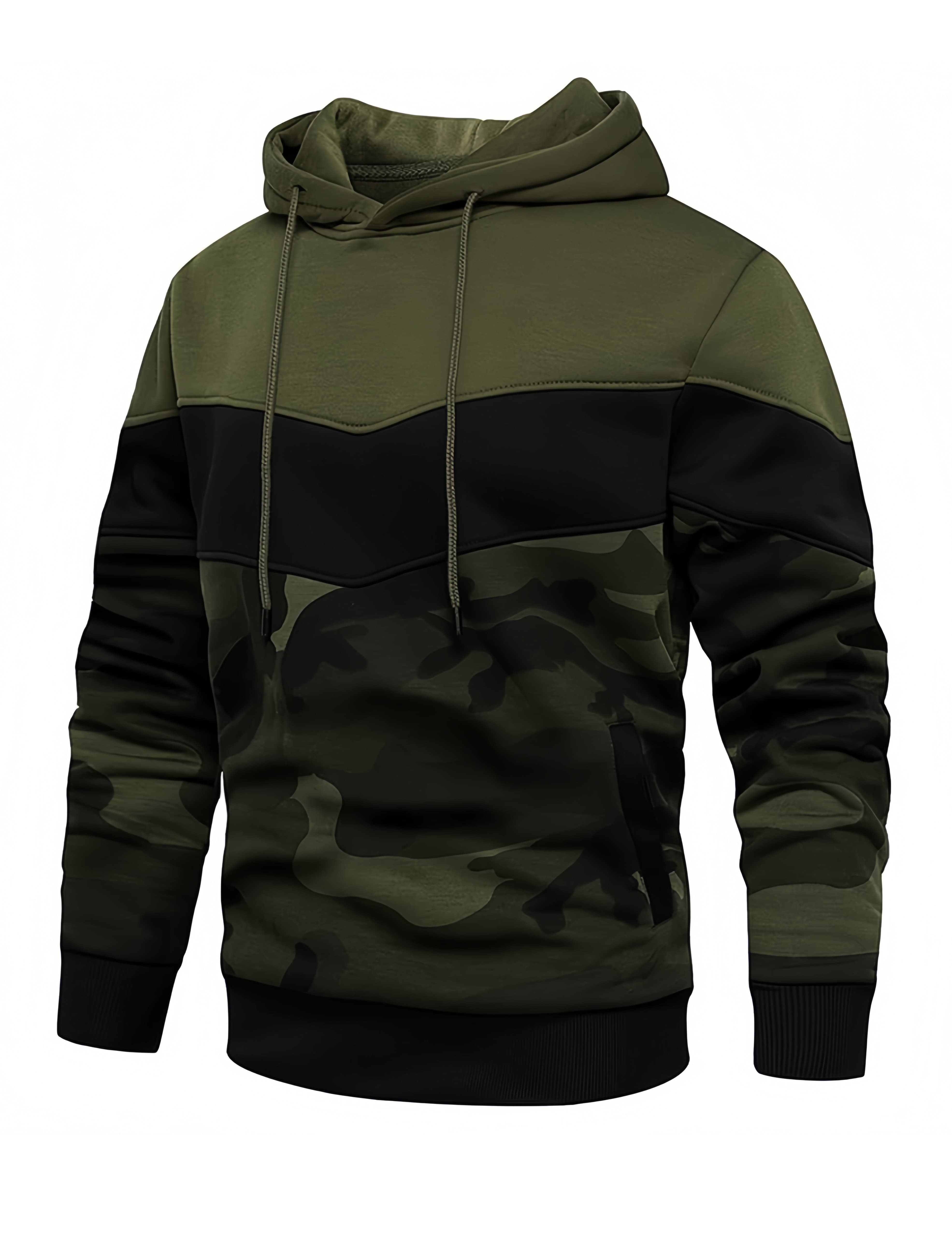 Men's Camo Green Athletic Hoodies