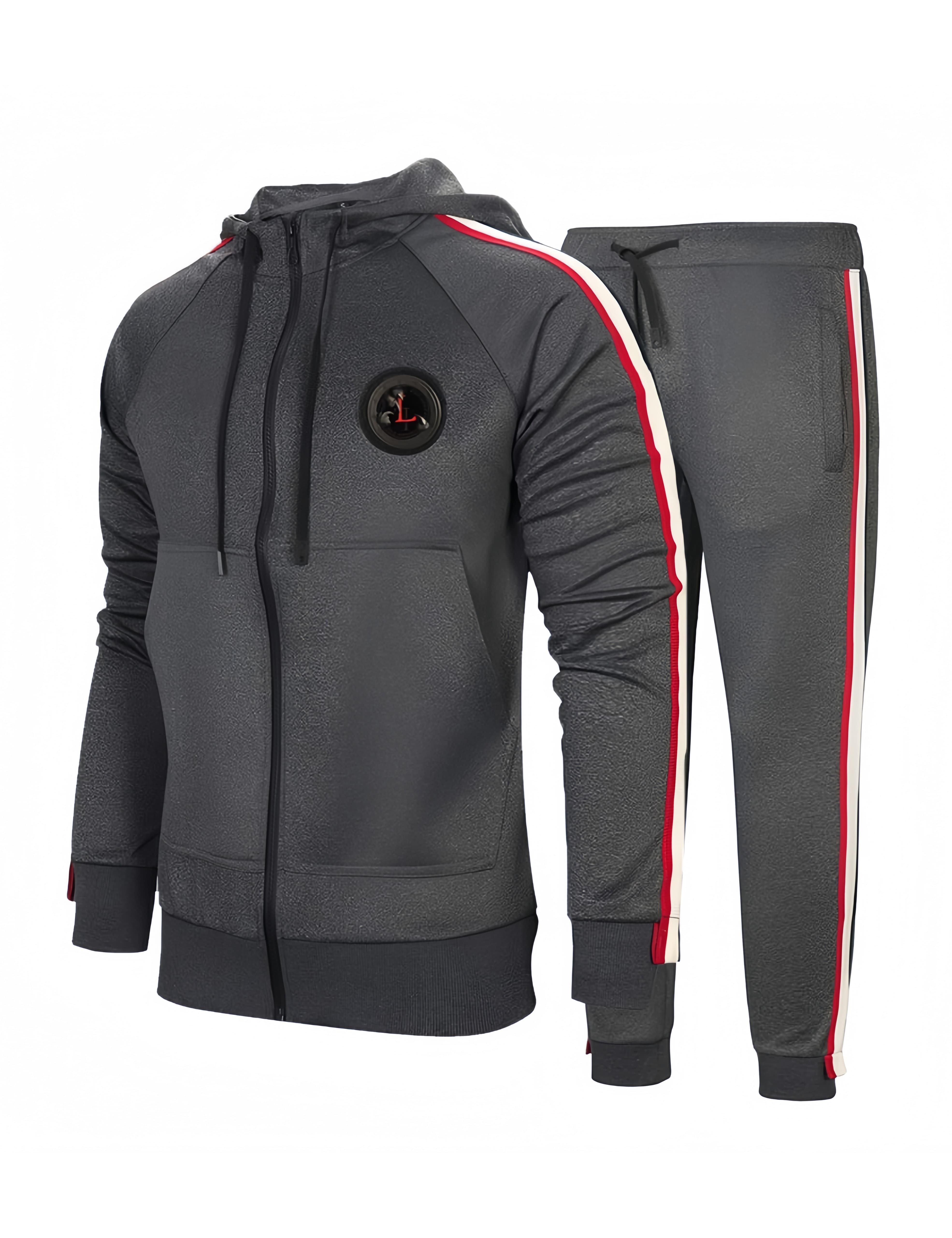 Men’s Dark Gray Jogging Sweat Suit 2 Piece