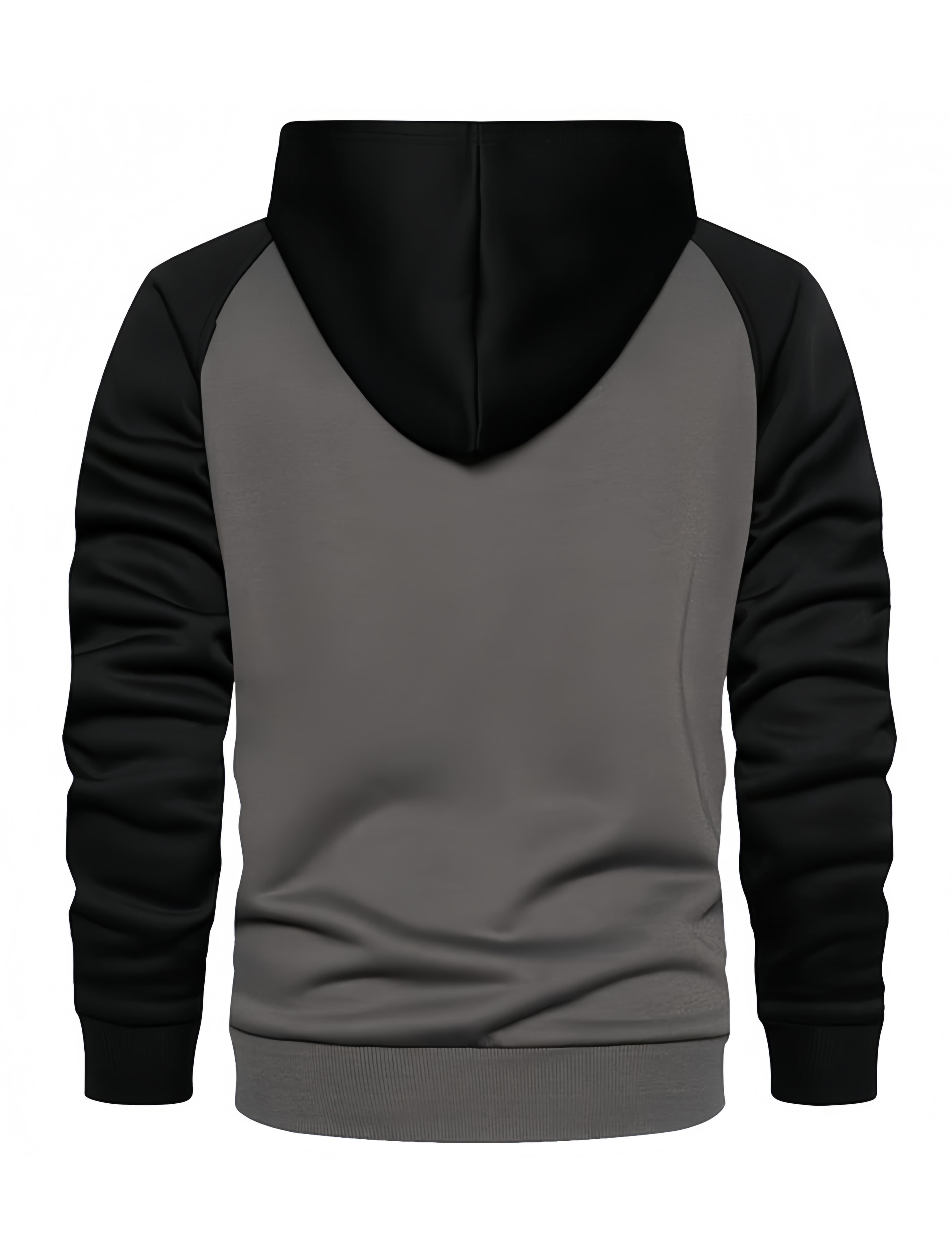 Men’s Dark Gray Black Pullover Hoodie Sweatshirt