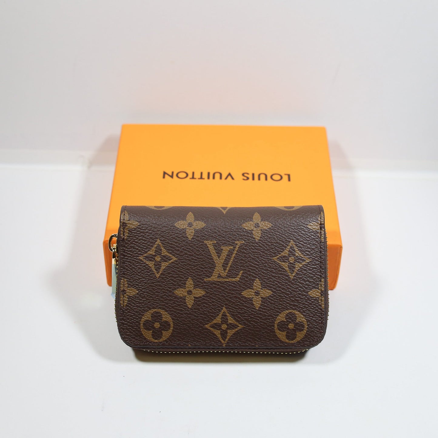 LV Brown Monogram Leather Wallet Zipper