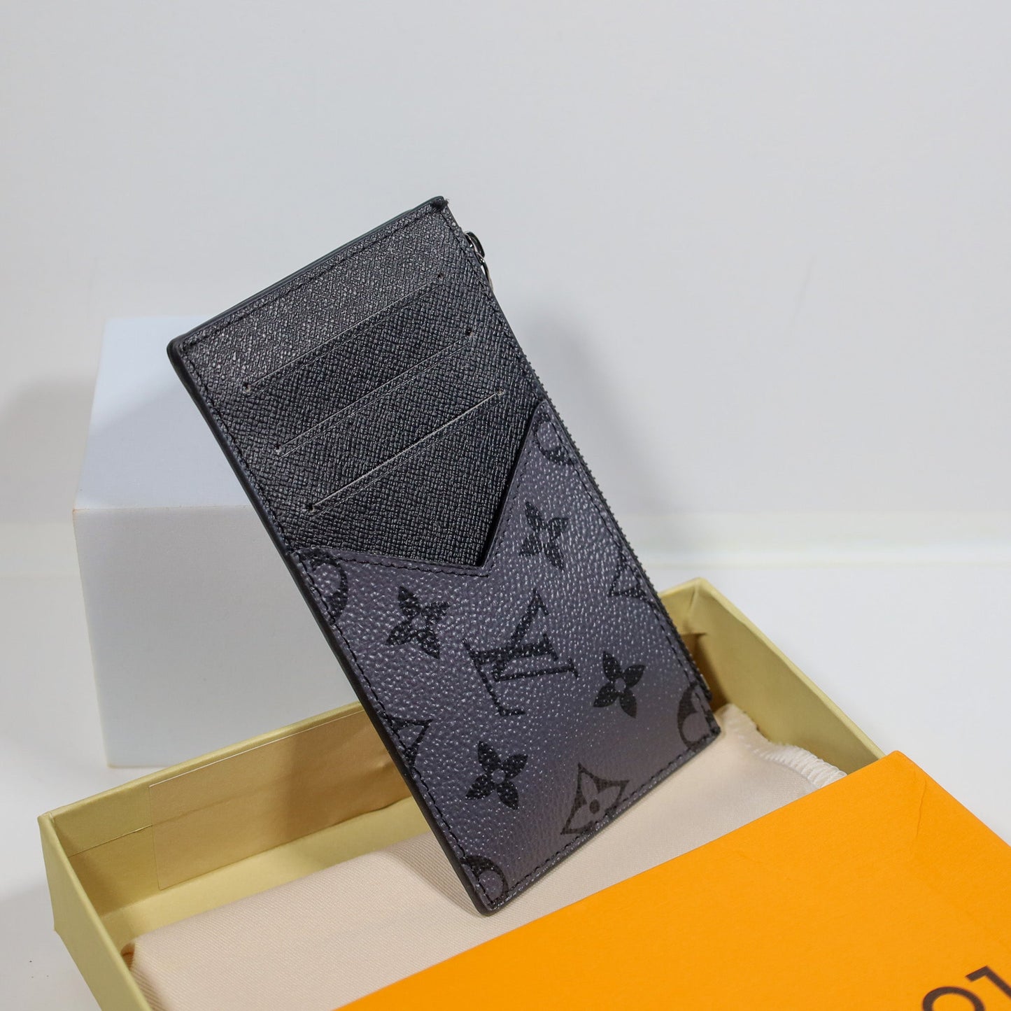LV Men's Card Holder Black Grey Monogram