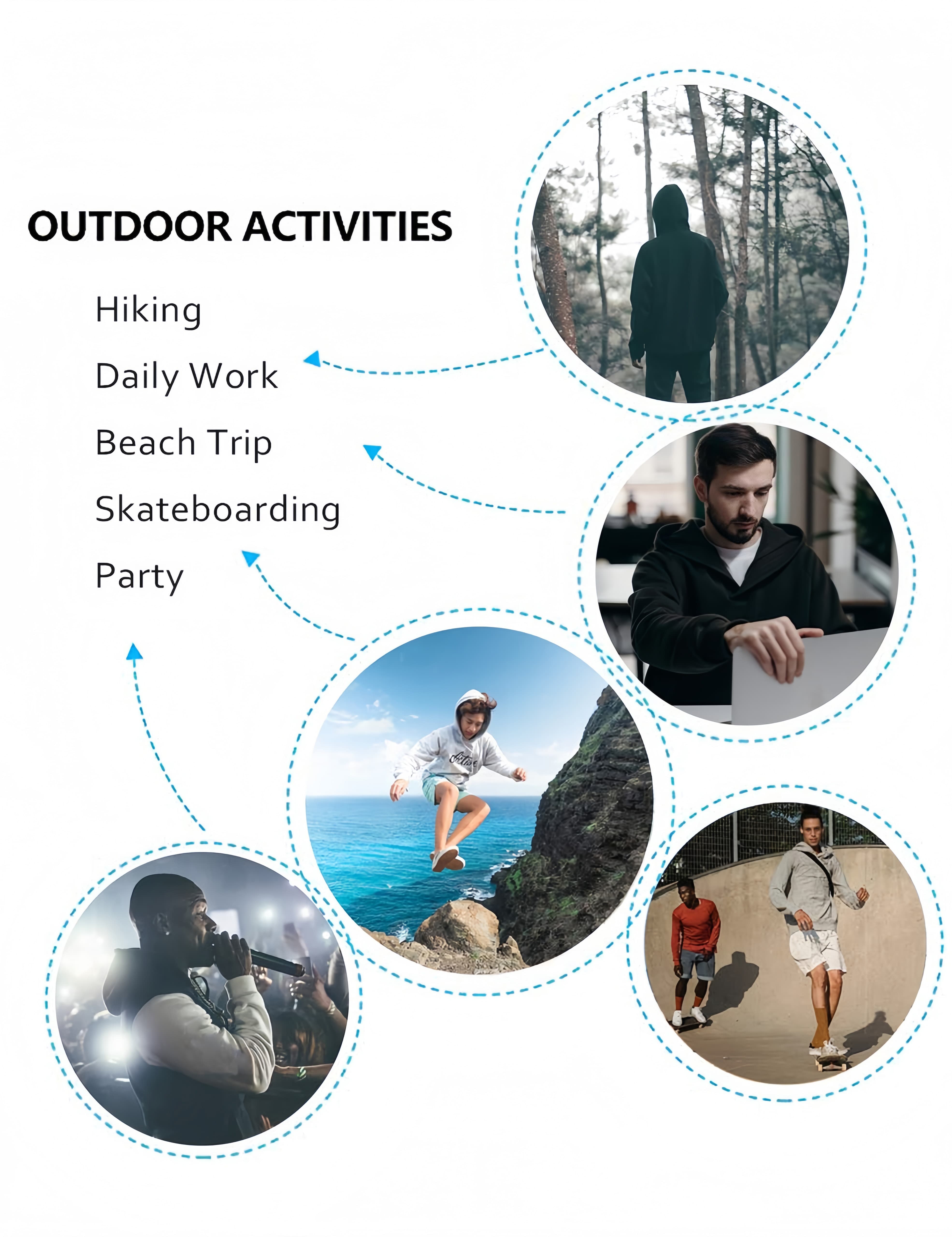 Men’s Color Blocking Zip Hoodie