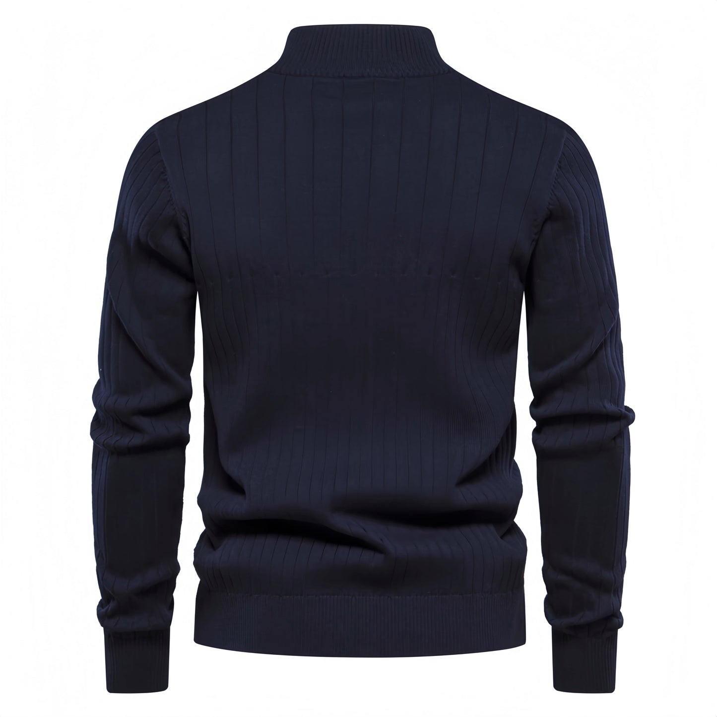 Men’s Vertical Stripe Quarter Zip Sweater