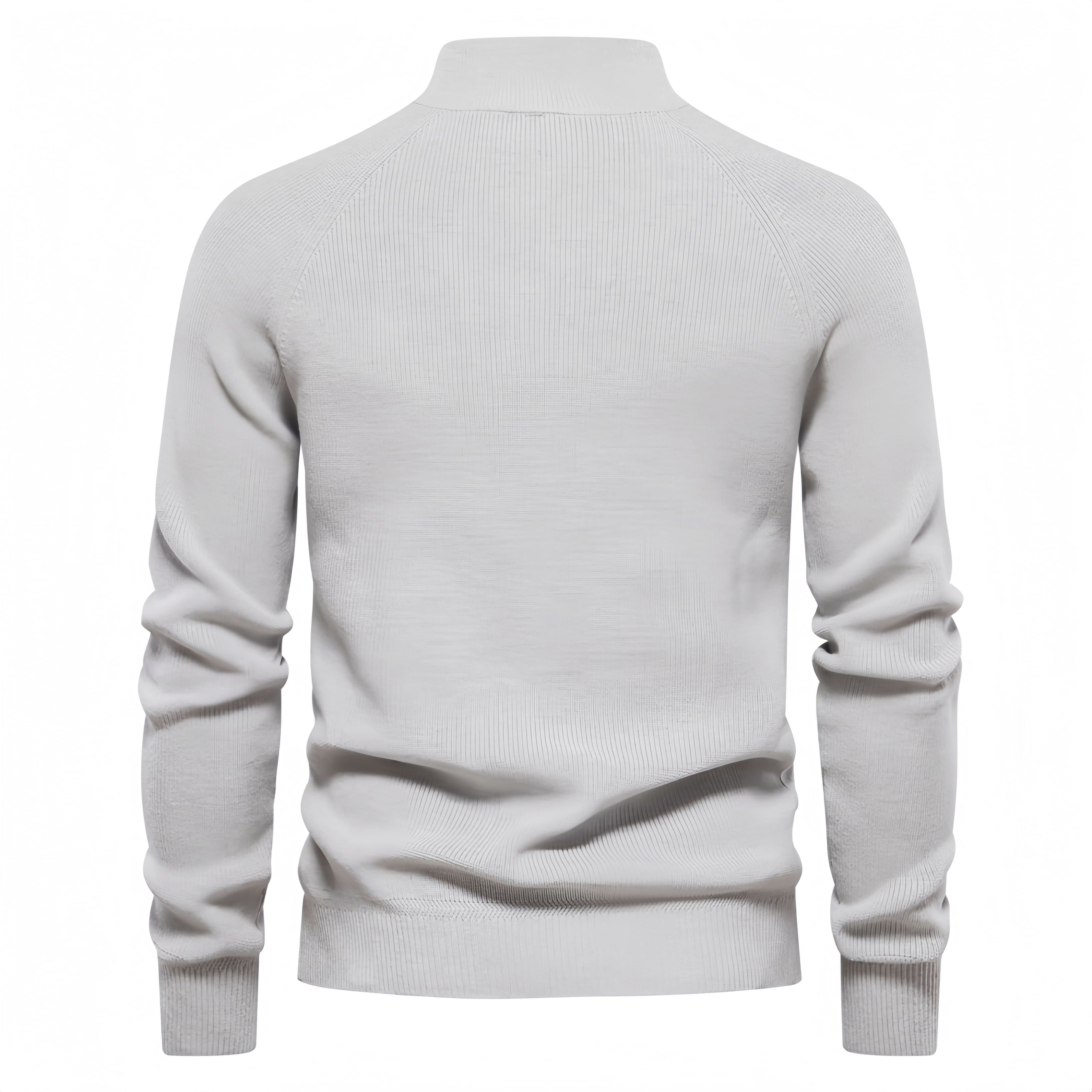 Men’s Solid Color Quarter Zip Sweater