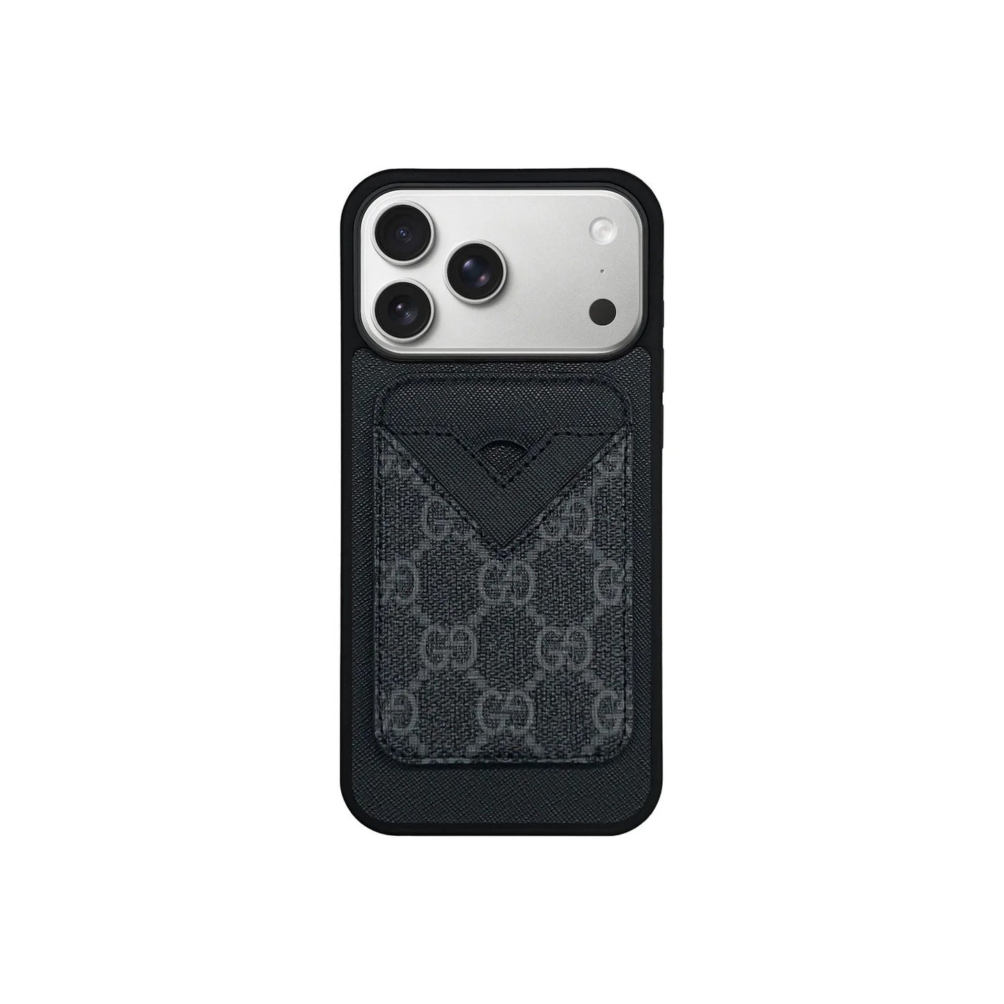 Retro Pattern Card Pocket iPhone Case