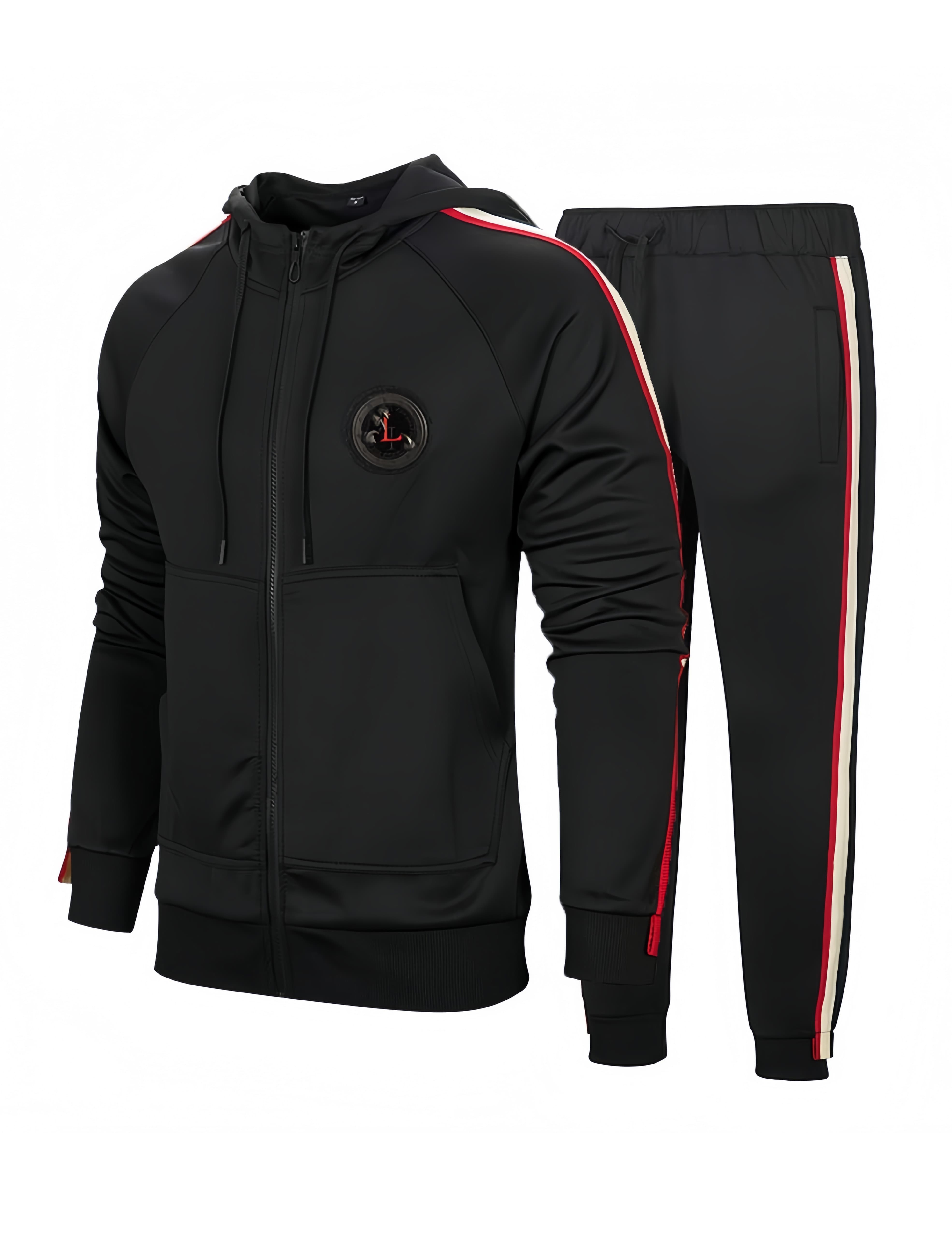 Men’s Black Jogging Sweat Suit 2 Piece