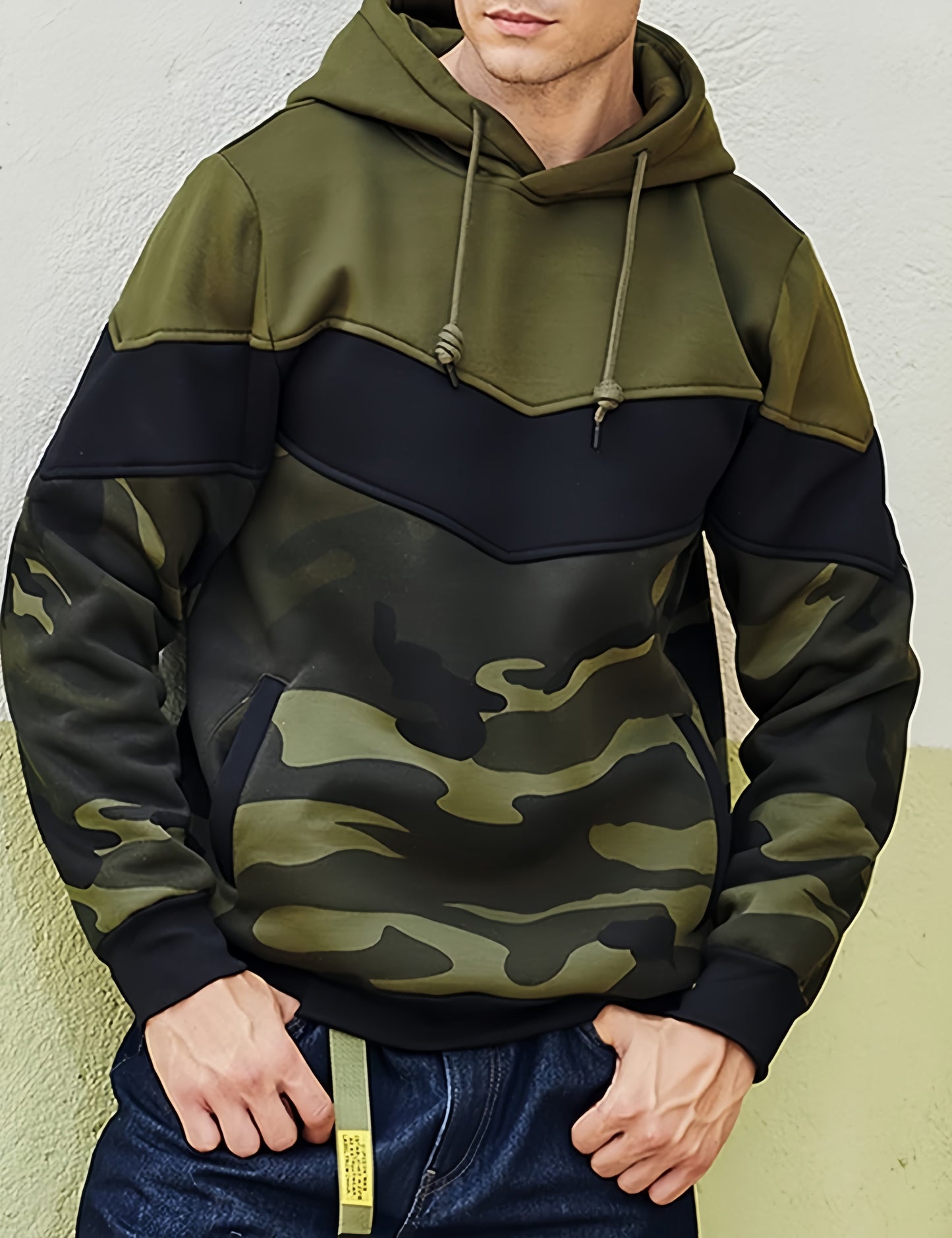 Men's Camo Green Athletic Hoodies