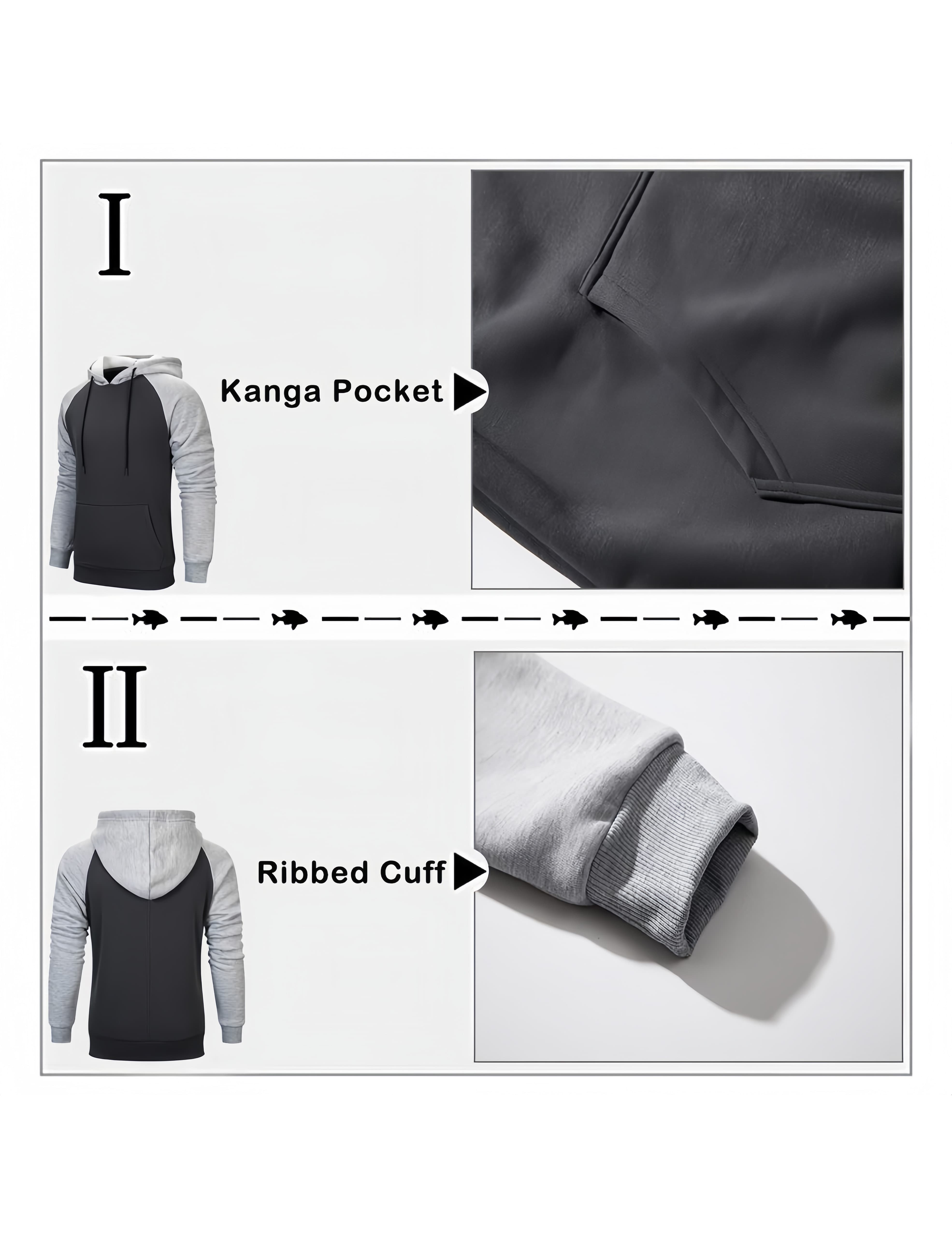 Men’s Dark Gray Pullover Hoodie Sweatshirt