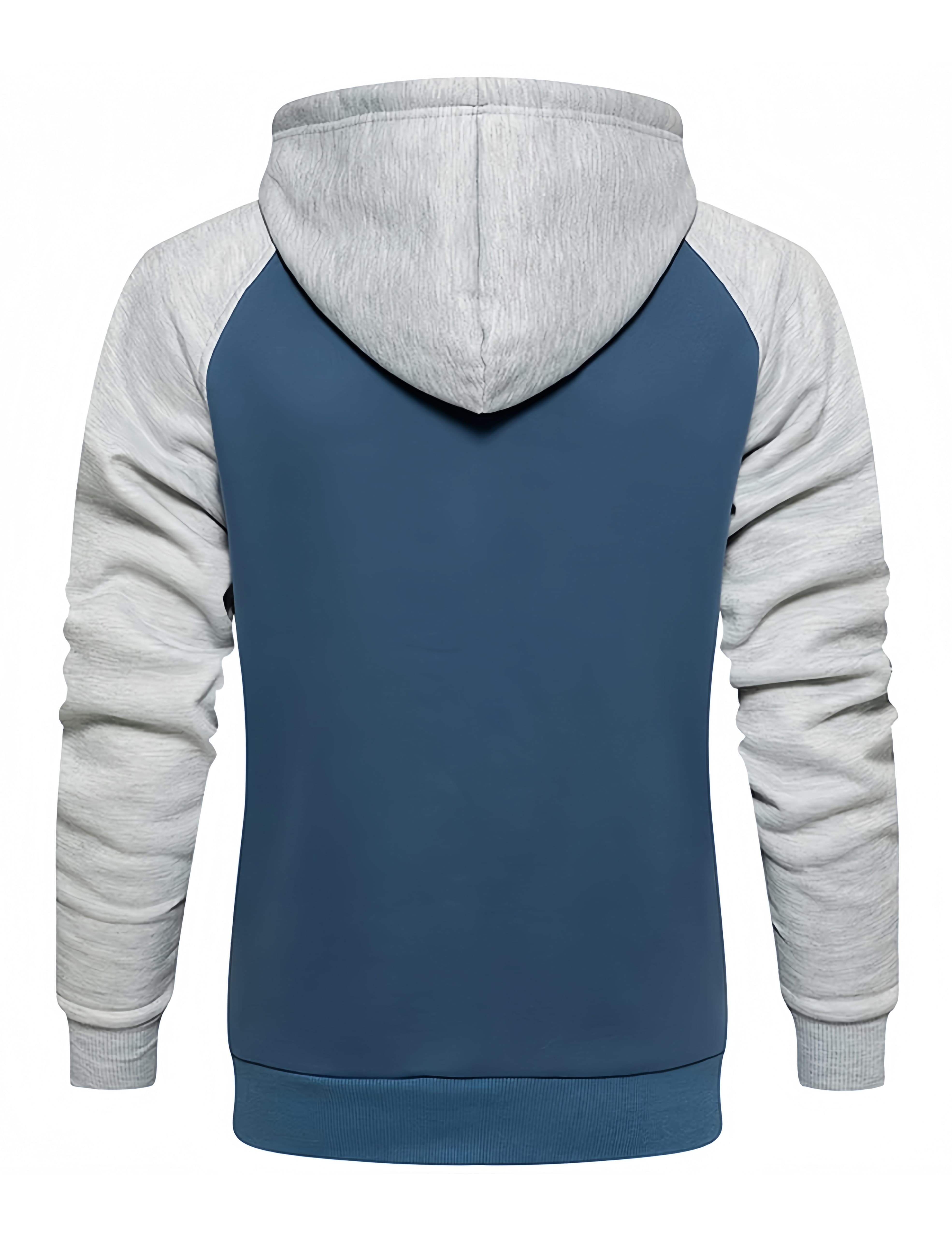 Men’s Denim Blue Pullover Hoodie Sweatshirt