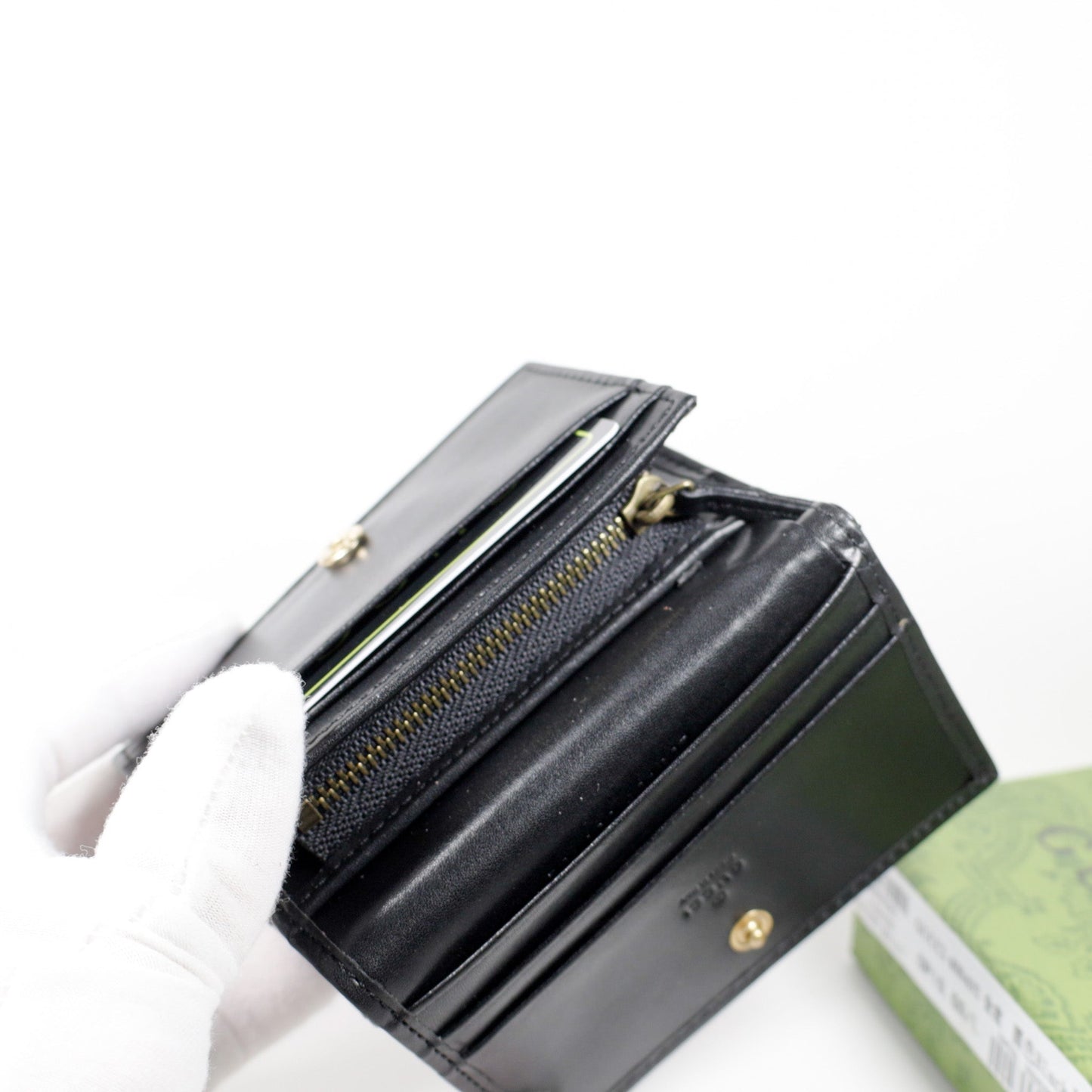 Black Luxury GG Wallet Soft Lambskin Leather