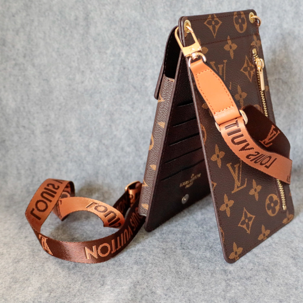 LV Phone Bag Crossbody Mini Wallet Credit Card Slots and Mirror