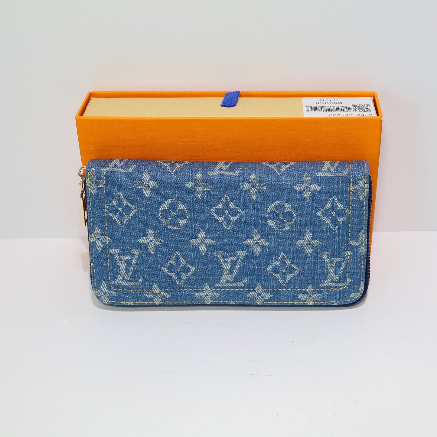 LV Denim Wallet Long Zipper Style