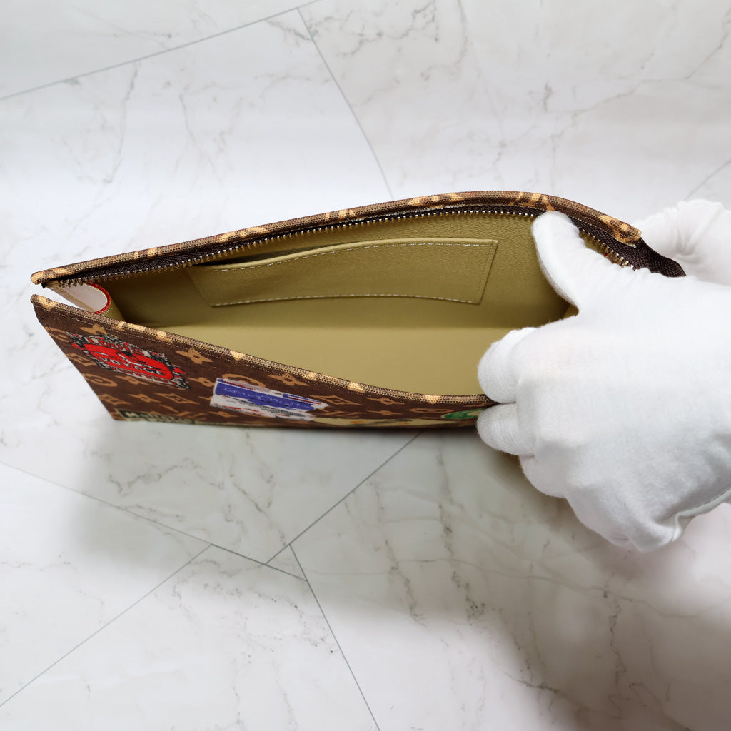 LV Sticker Pouch Clutch