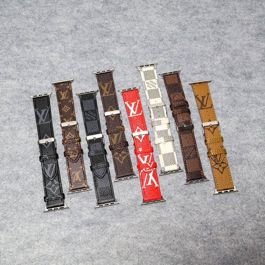 LV Apple Watch Bands Leather