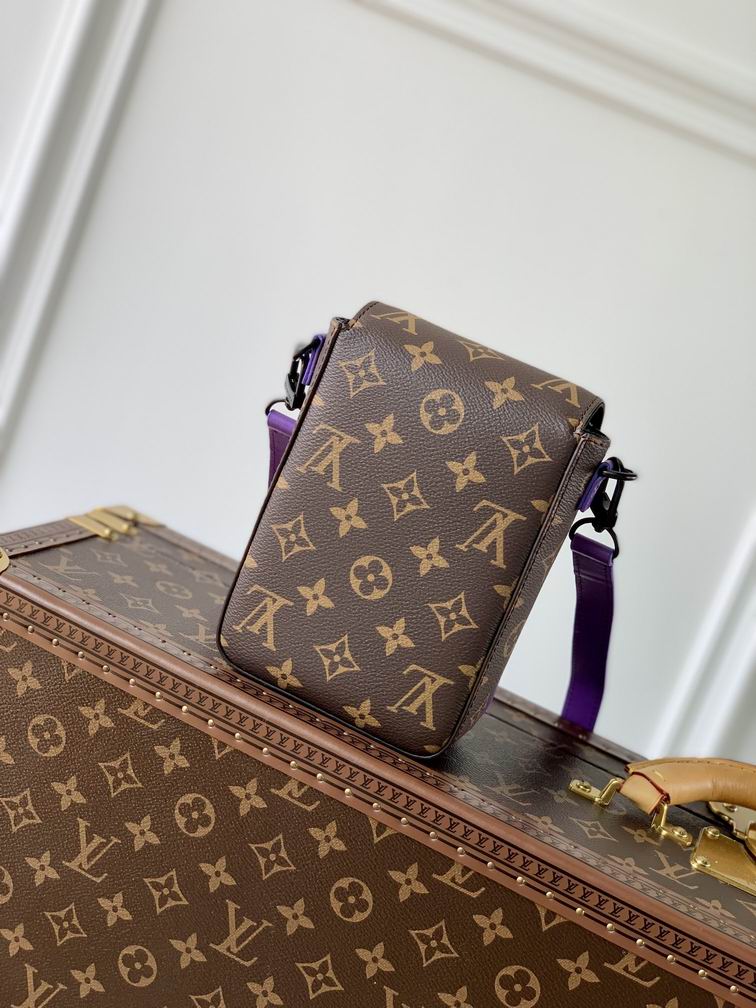 LV Crossbody Utility Phone Bag Purple Belt