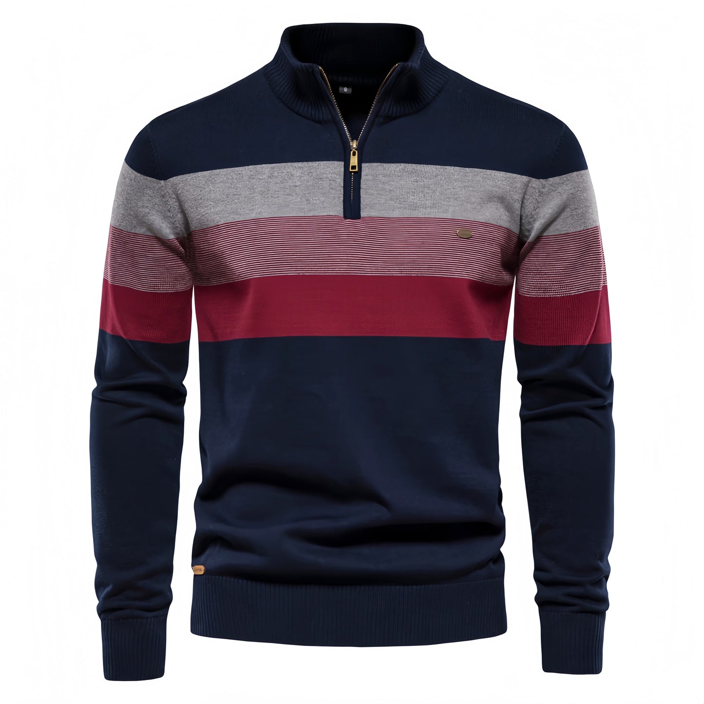 Men’s Color Block Quarter Zip Sweater