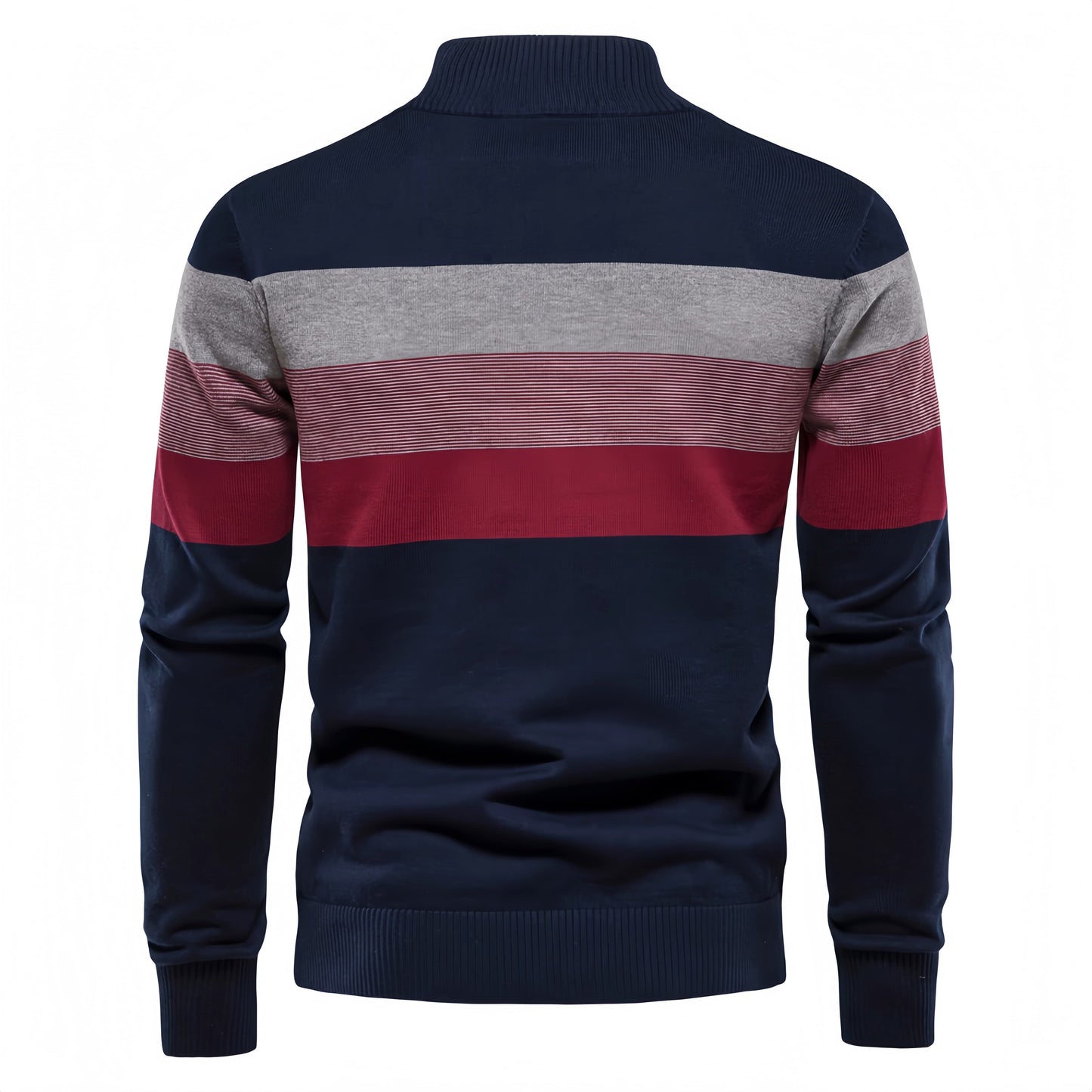 Men’s Color Block Quarter Zip Sweater