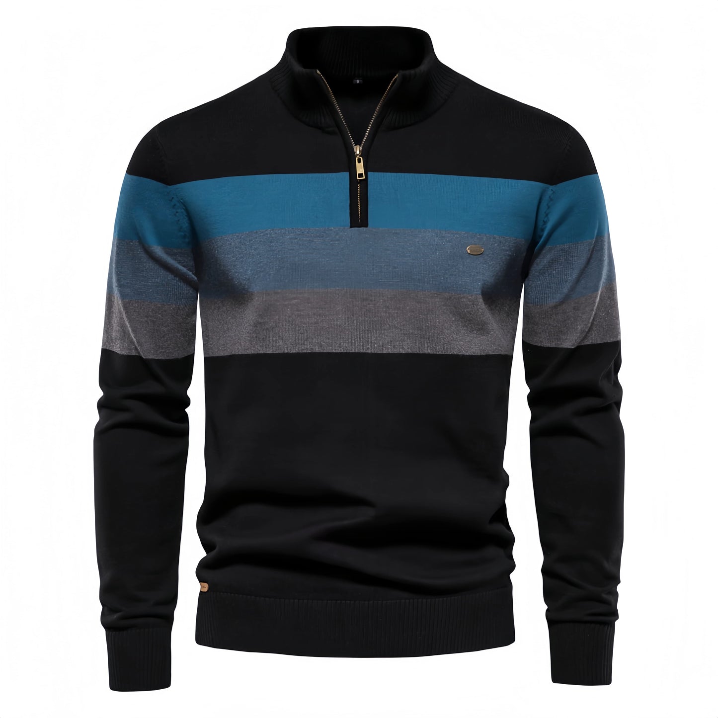Men’s Color Block Quarter Zip Sweater