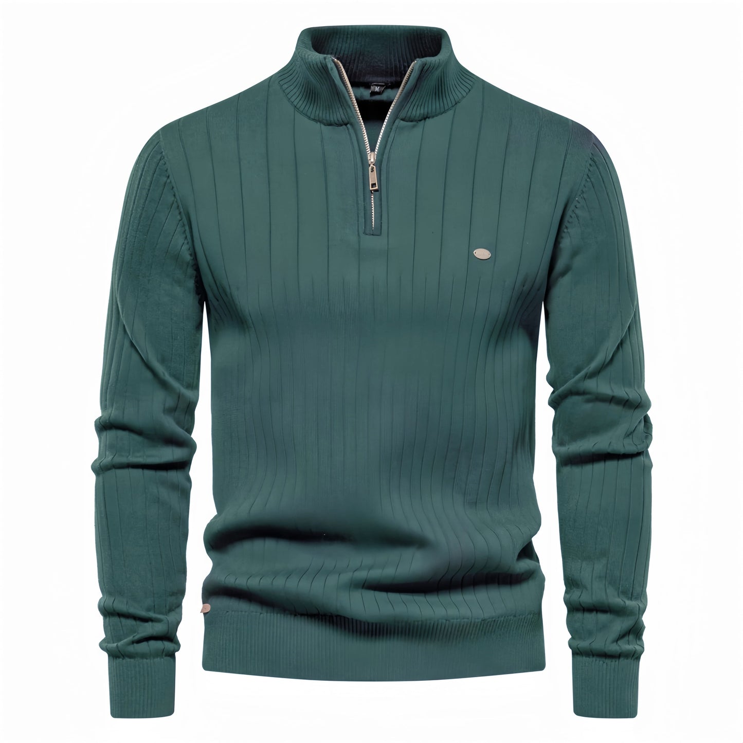 Men’s Vertical Stripe Quarter Zip Sweater