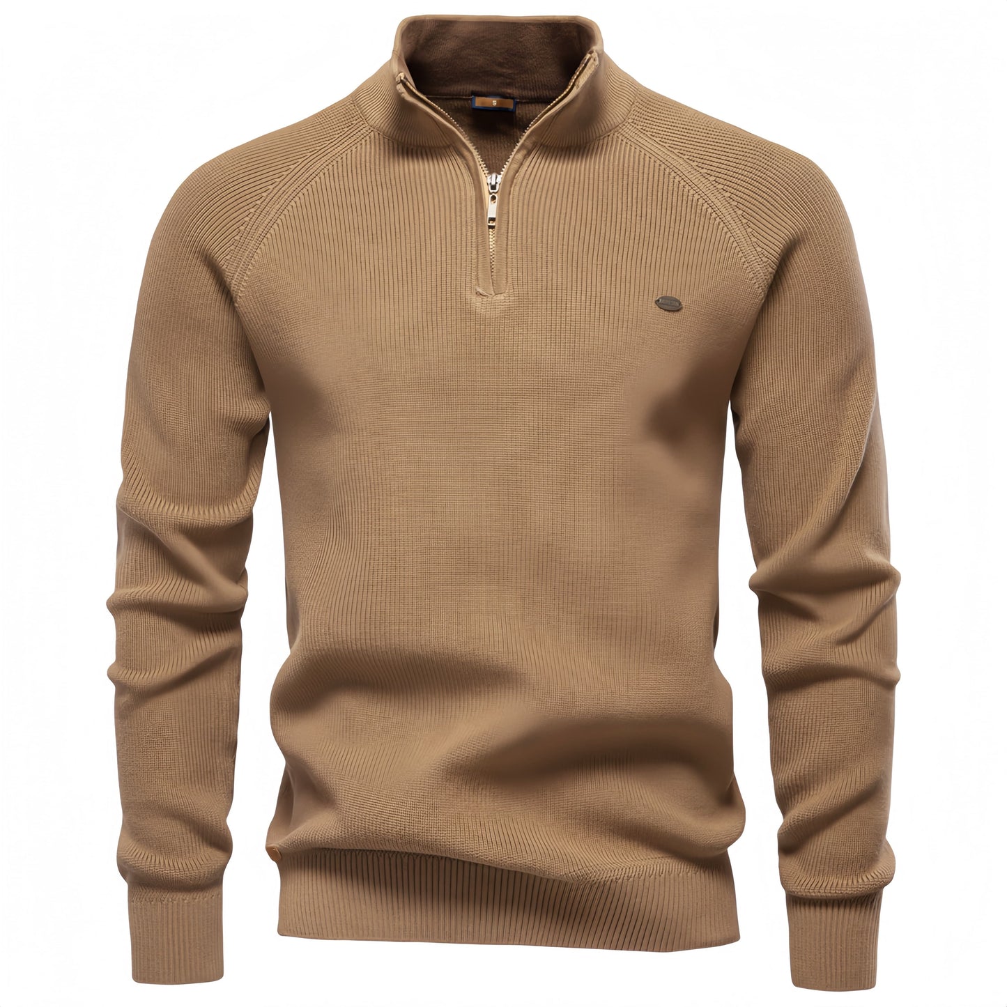 Men’s Solid Color Quarter Zip Sweater