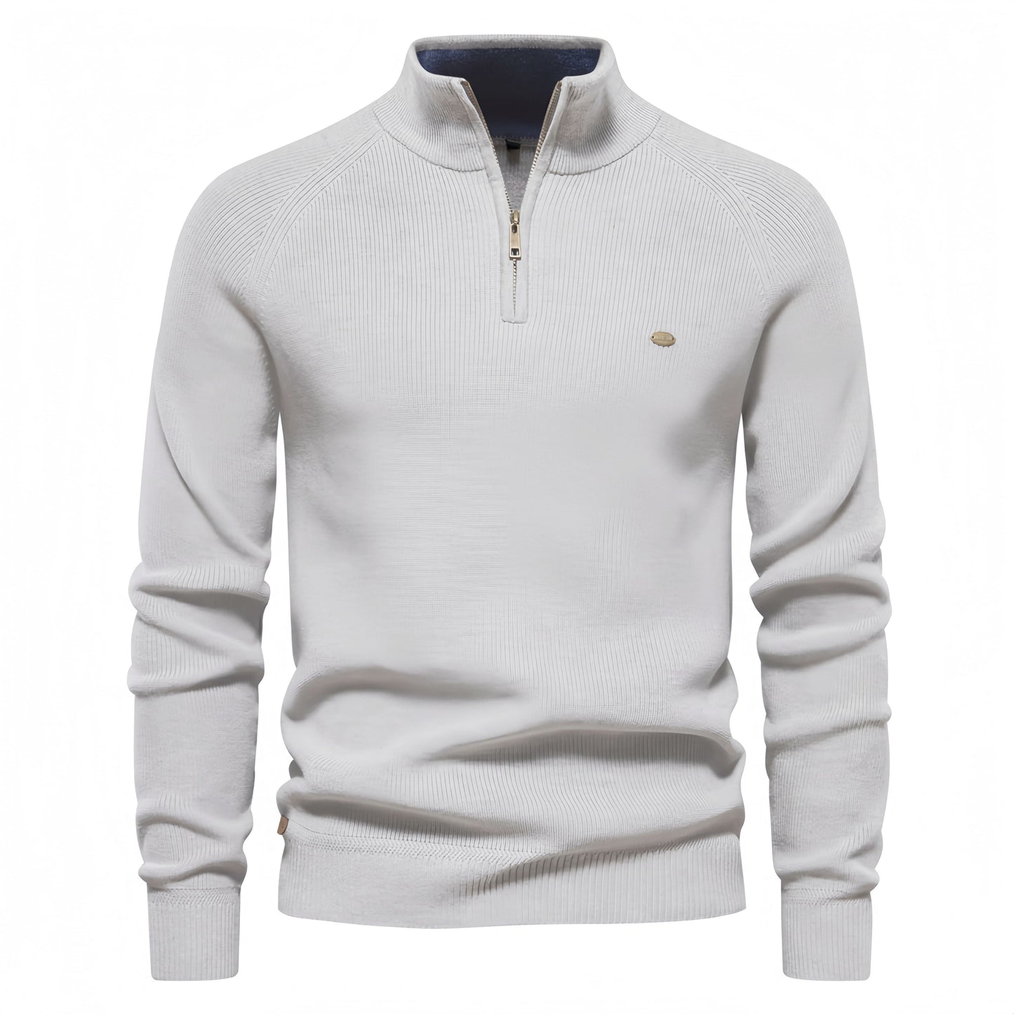 Men’s Solid Color Quarter Zip Sweater