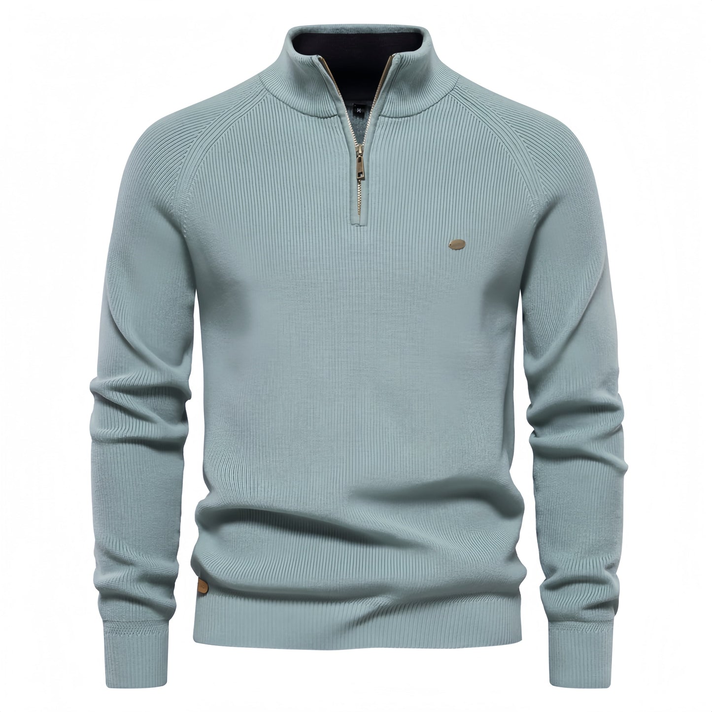 Men’s Solid Color Quarter Zip Sweater