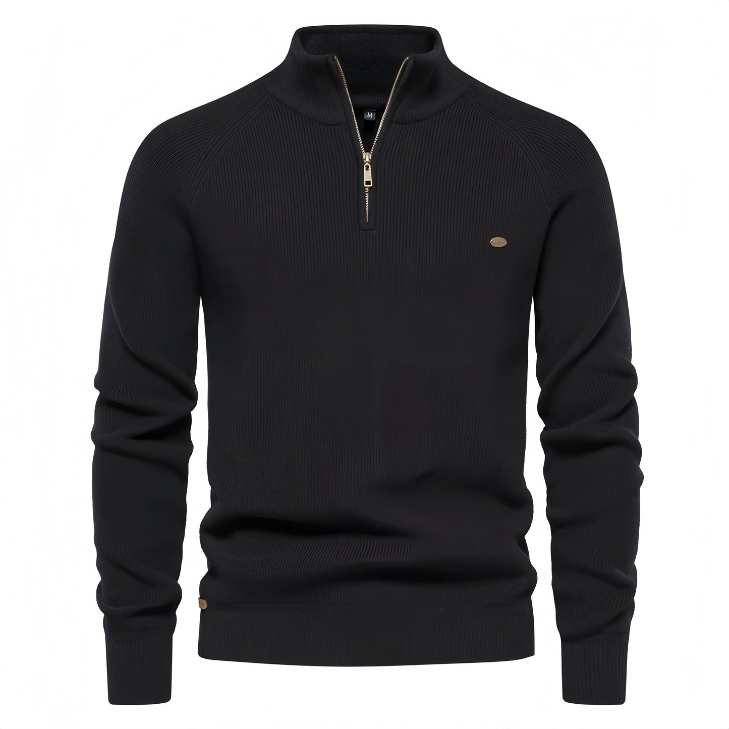 Men’s Solid Color Quarter Zip Sweater