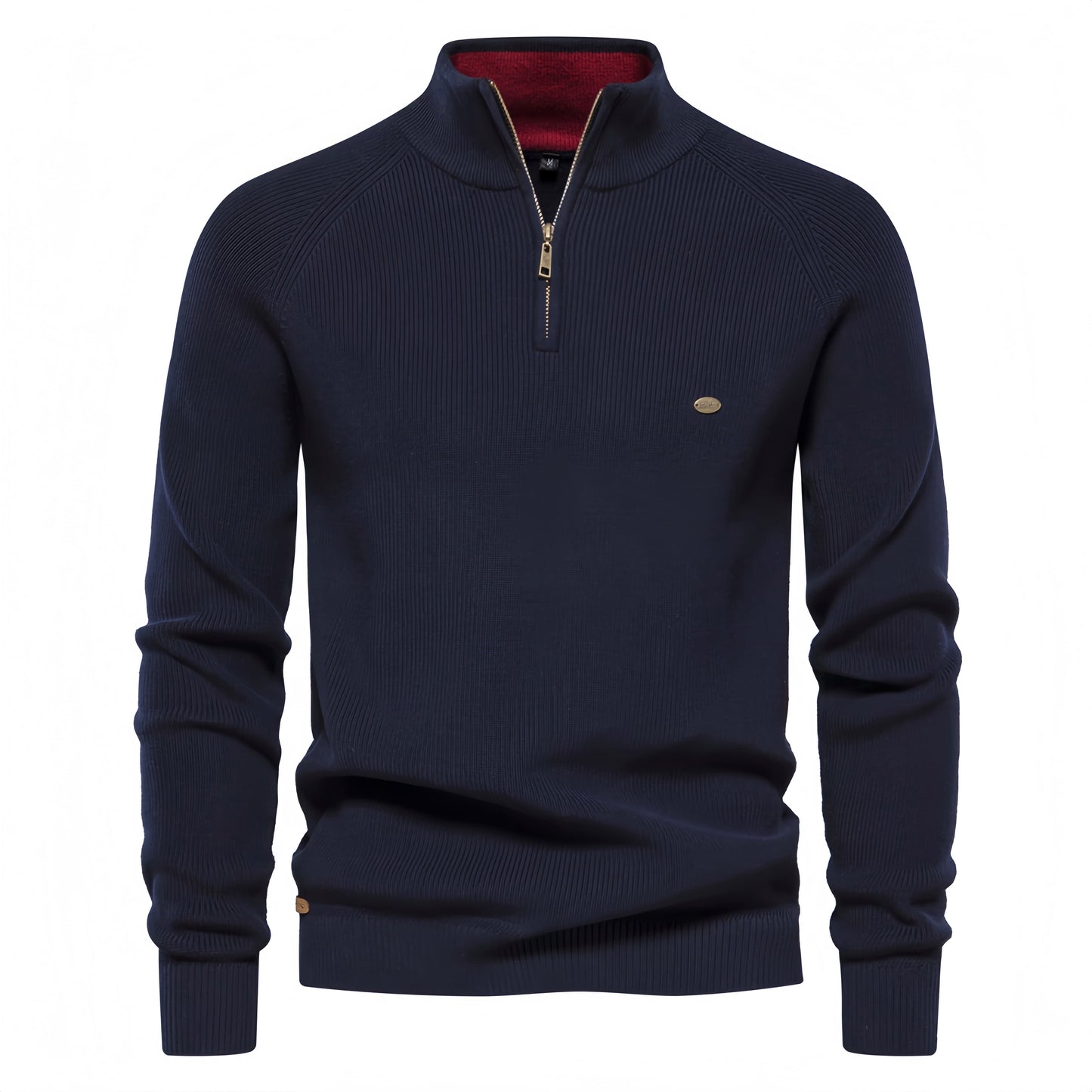 Men’s Solid Color Quarter Zip Sweater