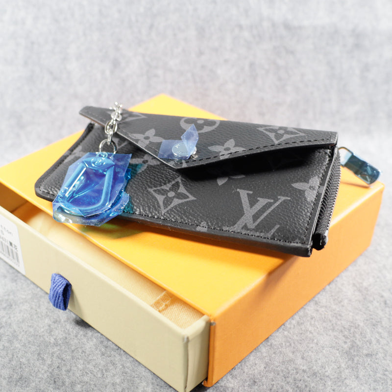 Louis Vuitton Card Case Black Monogram Mini Wallet