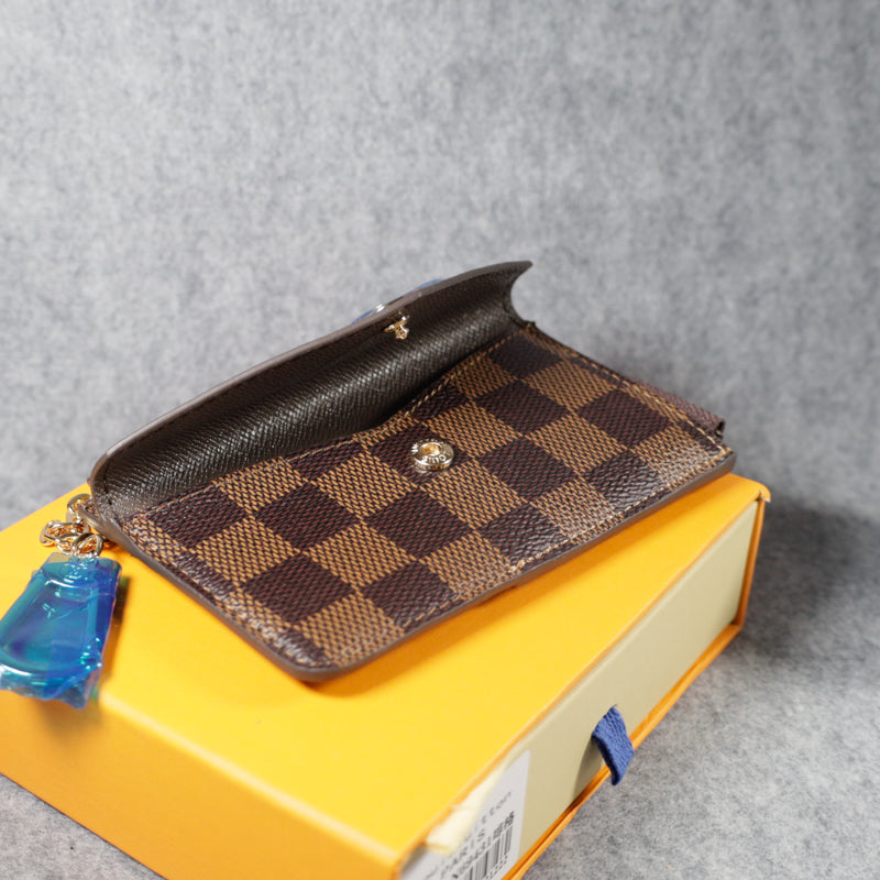 Louis Vuitton Card Wallet Carabiner Brown Checkered