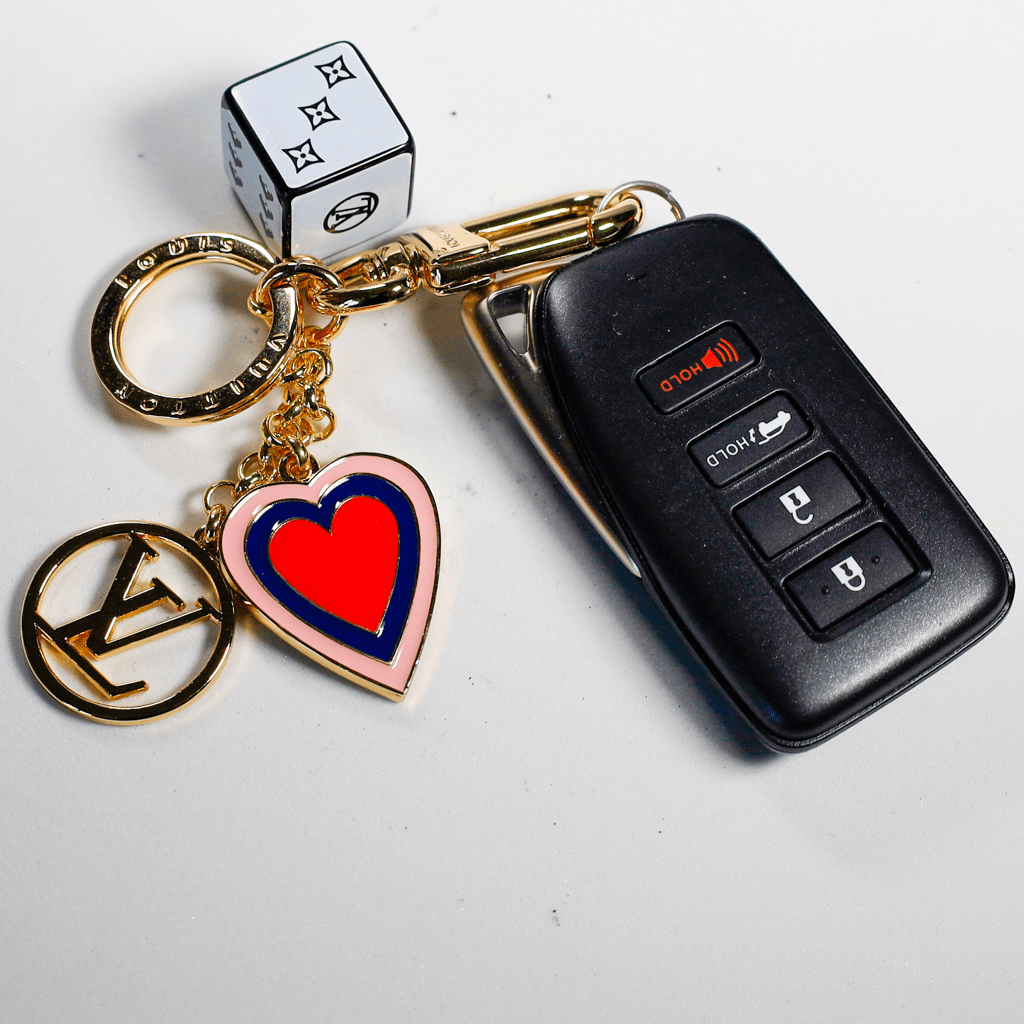 Heart and Cube Luxury Key Chain HandBag Charm
