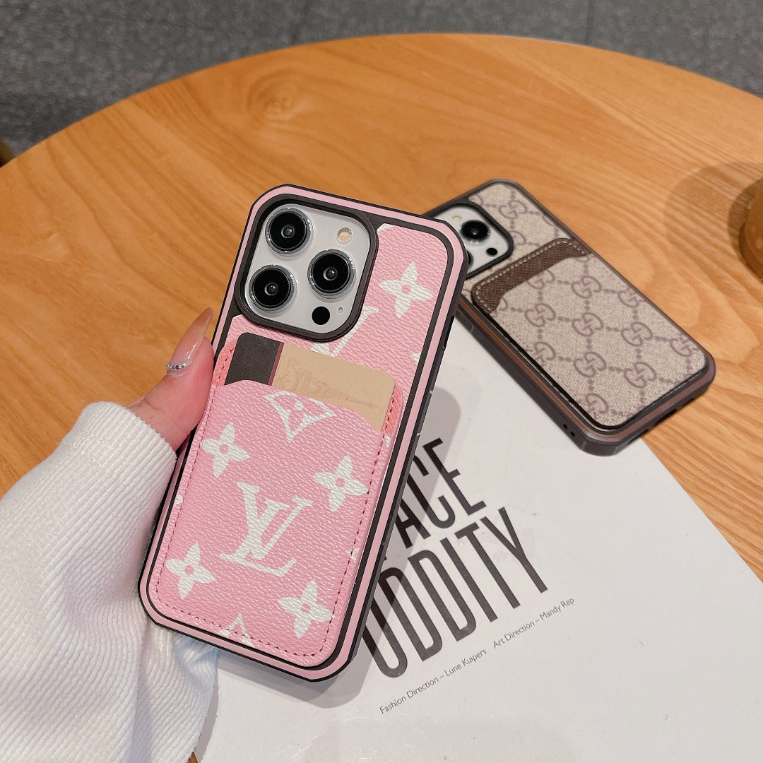 Luxury Phone Case Card Holder for iPhone 16 Pro Max Series