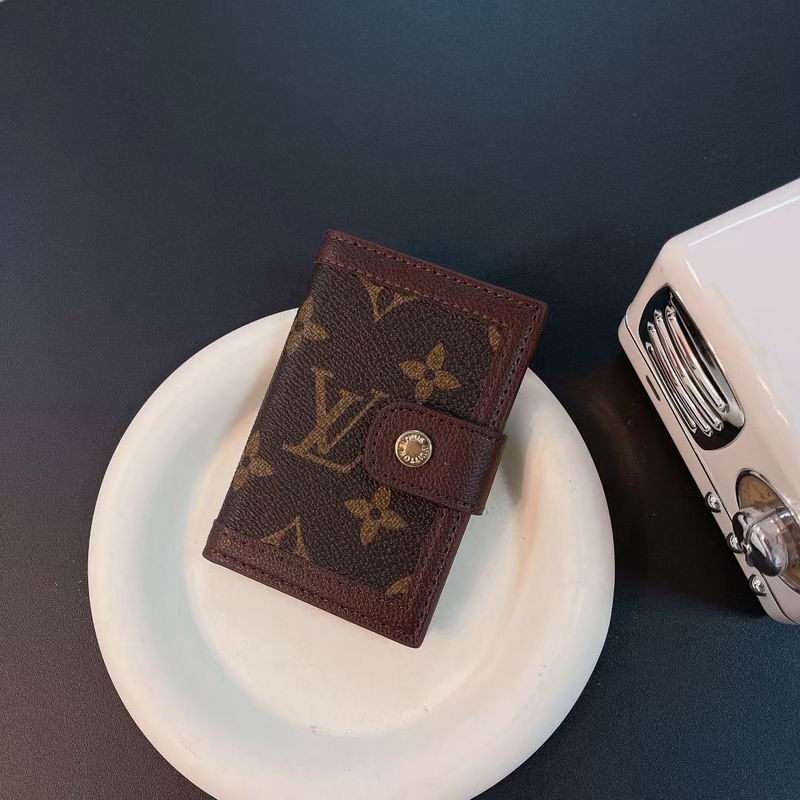 Louis Vuitton Card Holder Wallet Button Closure
