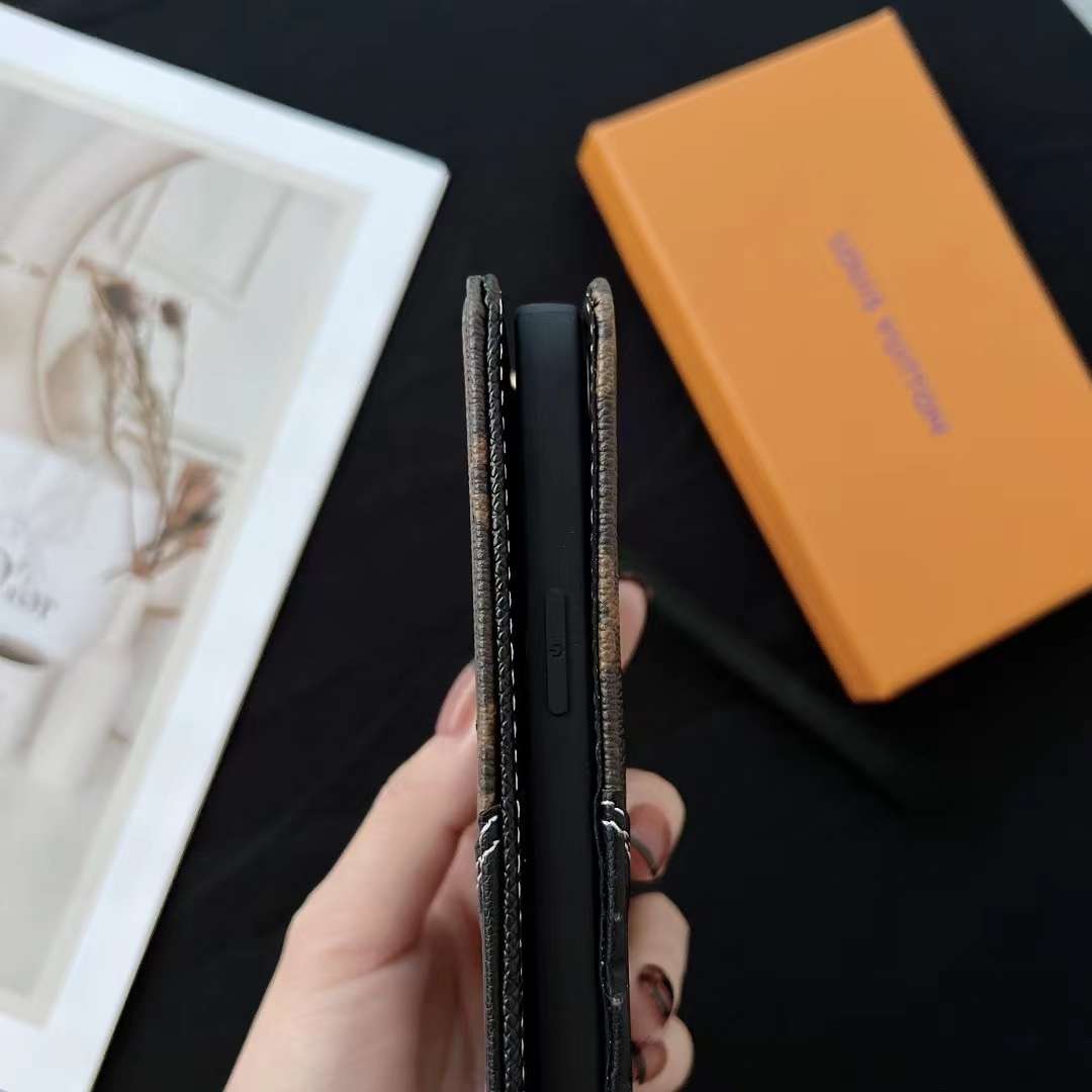 LV Phone Case 13 Pro Max Black Denim